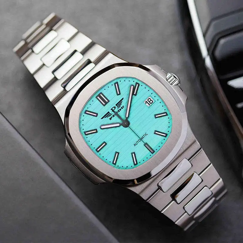 custom logo luxury mechanical Square Design Classic Fashion Wristwatch mechanical movement watches