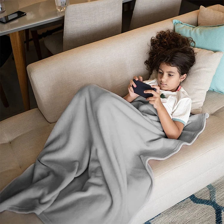 Oeko tex standard 100 grey polar fleece baby blankets polar fleece blanket for bed