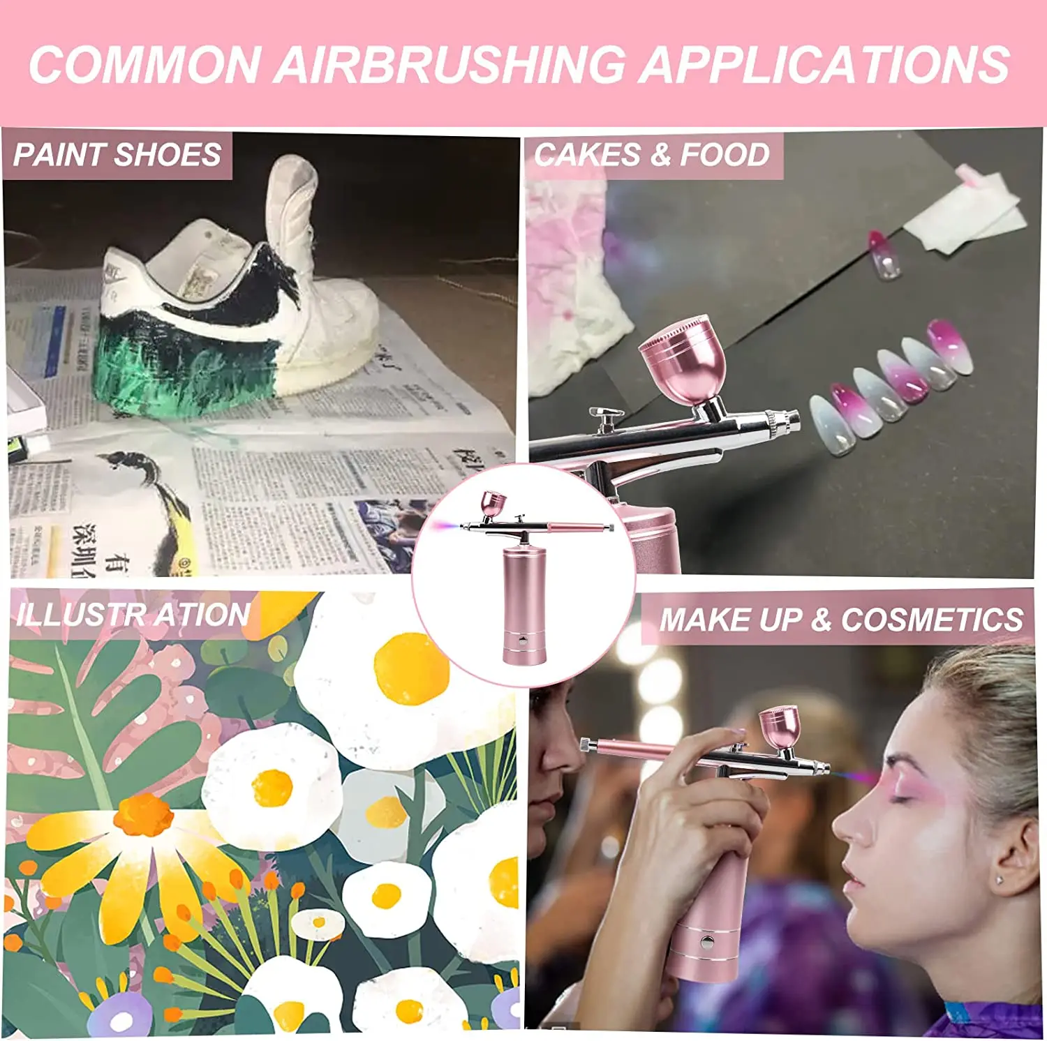 Popular Products 2024 Body Painting Supplies Spray Booth Car Painting Airbrush kKt Makeup Eyebrow Air Brush Airbrush For Nails