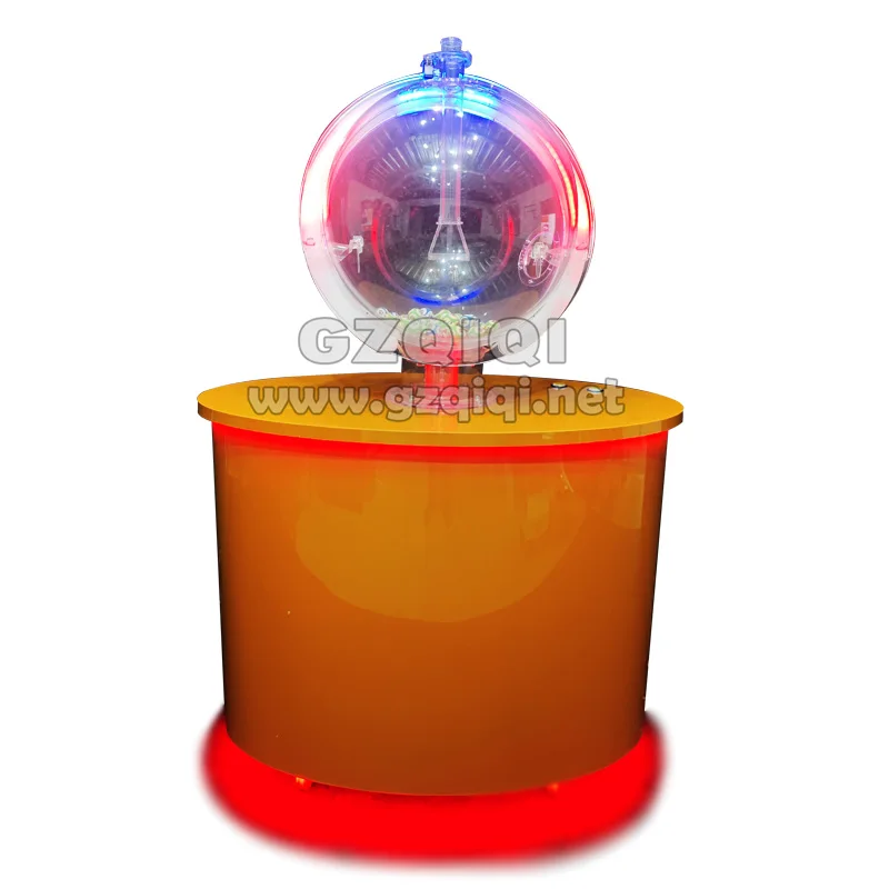 Popular Mark Six Lottery Machine to draw 6+1 balls out in golden machine box