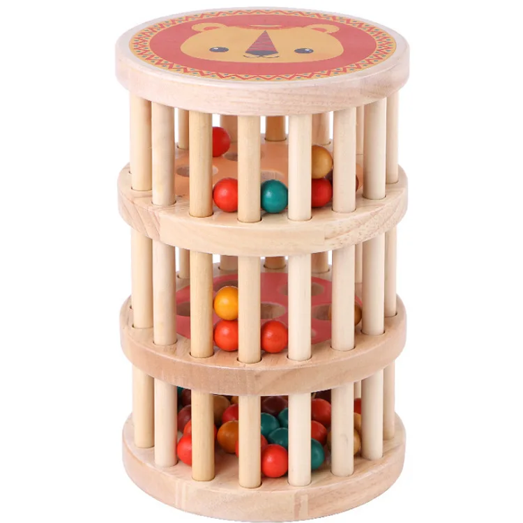 Wooden Classic Baby Rainmaker Toy Toddler Educational Maze Rain Rush Dexterity Toy Kids Wooden Musical Toys