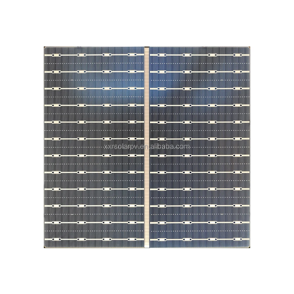 Half Cut Solar Cell 210 X 105 mm 9BB 12BB Bifacial Solar Cells for Hot Sale Half Cell Solar Panels