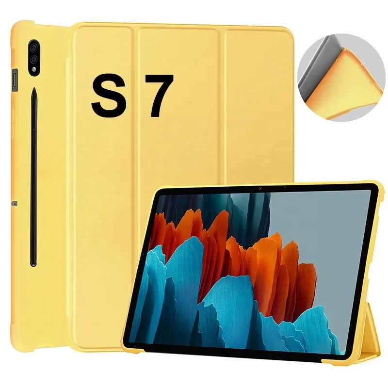 Тонкий ударопрочный ТПУ смарт-чехол тройного сложения для планшета samsung galaxy tab