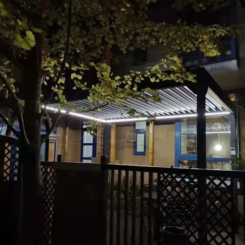 Luxury Pergola Aluminio Louvre Roof Hotel Garden Furniture Shade Cover Patio Waterproof Gazebo turkey