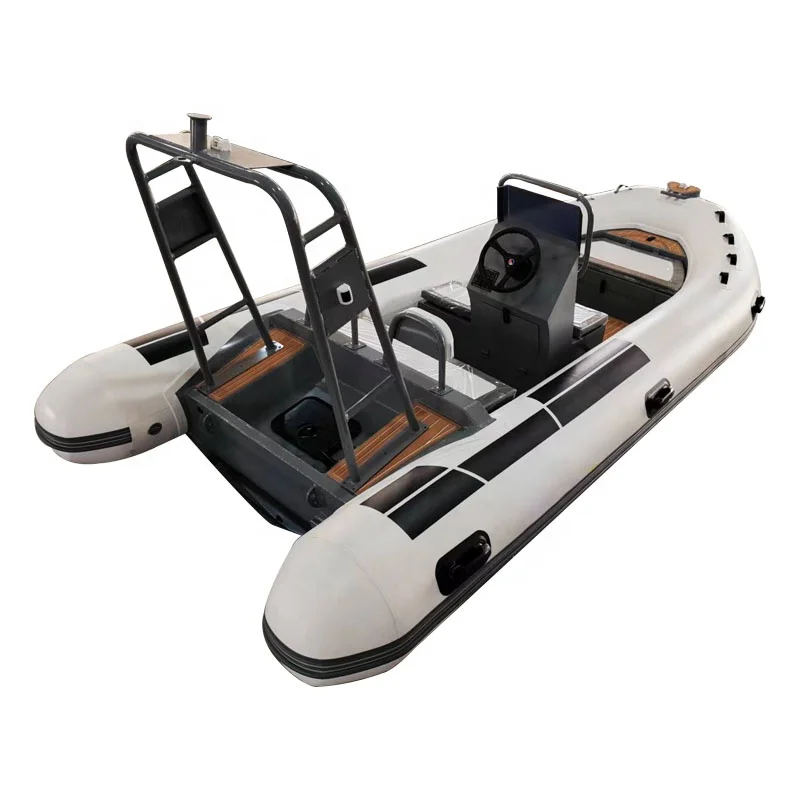 16ft RIB480 hypalon PVC  inflatable RIB boat  aluminum hull with Console and Roll Bar