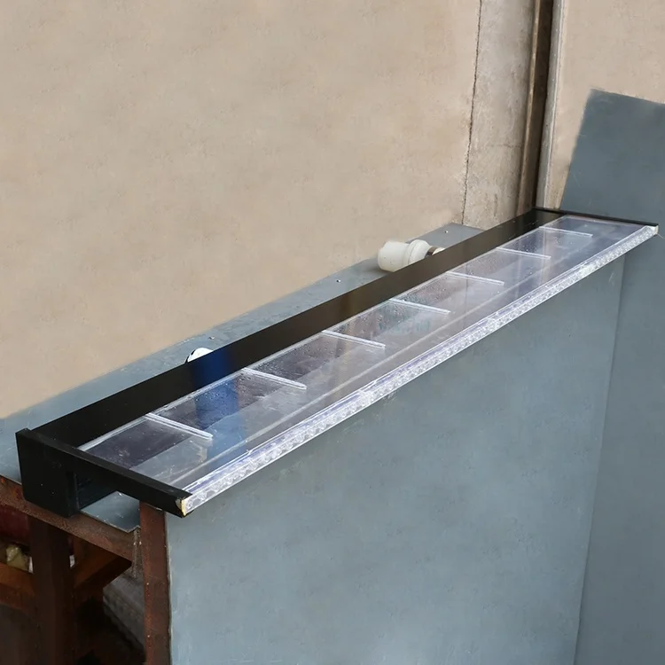 Raindrop water cascade acrylic waterfall garden water fountain led sheer descent wall pool waterfall