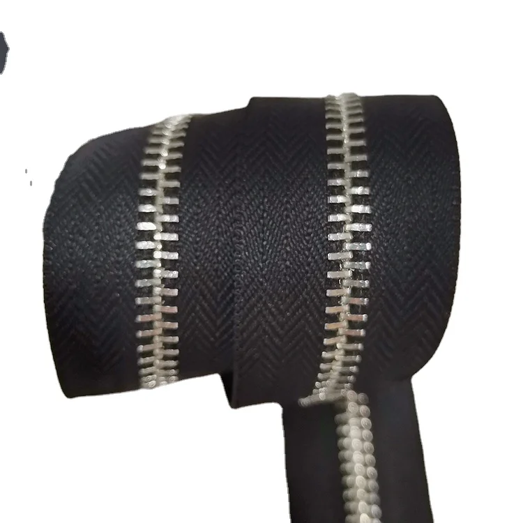 Высокое качество #5 длинная цепь серебряные зубья молния рулон красочные металлические молнии