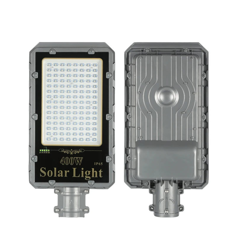 Панель солнечной батареи отделены 400W LED водонепроницаемый ip 65 световой пульт дистанционного управления Лидер продаж на открытом воздухе сад 30AH алюминиевый уличных фонарей