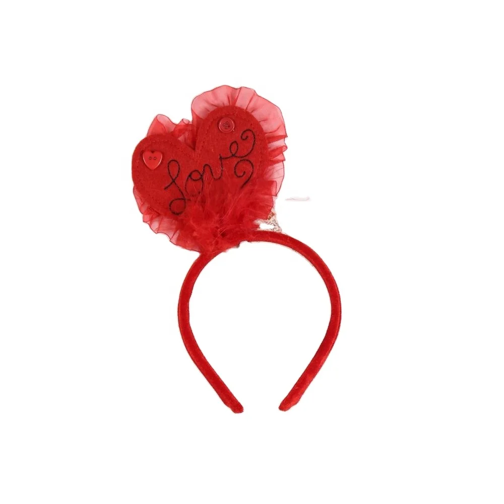 Seasonal girl festival saint valentine day decoration plastic head hair band gift