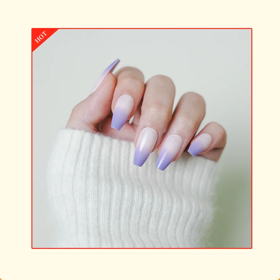 OEM Reusable Artificial Nail Salon Suppliers Press On Nails Wholesale Price Free Sample Coffin False Nails