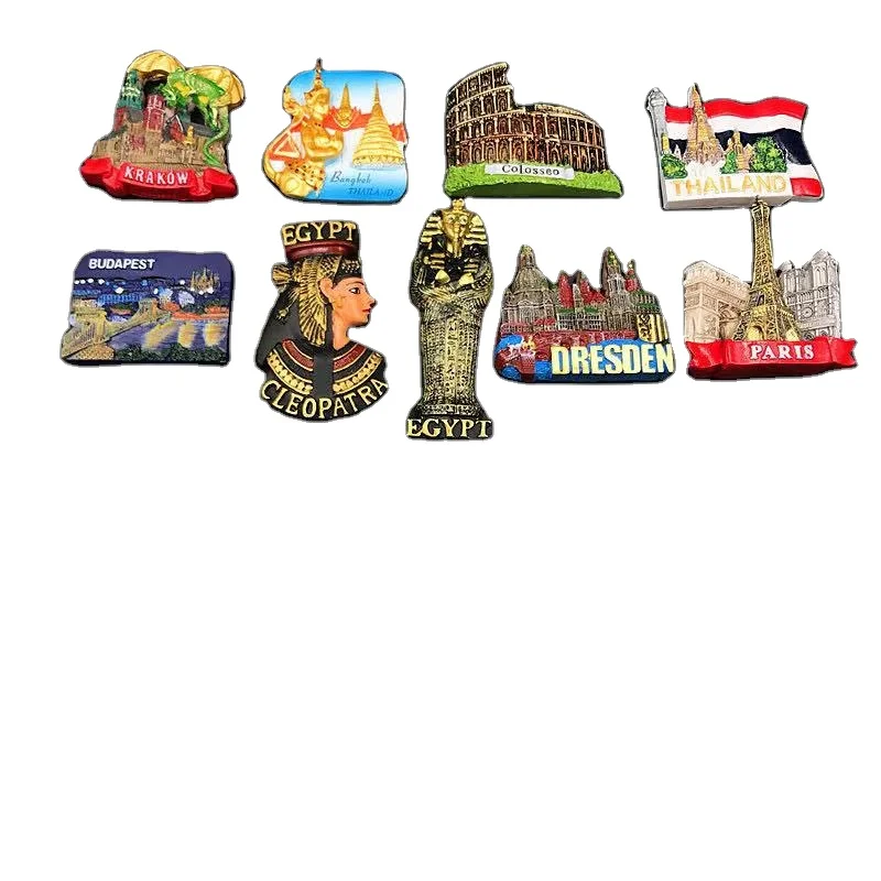Dubai/Poland/Italy/Australia/Spain/Egypt Souvenir Collection 3D Fridge Refrigerator Magnet Hand Made Resin