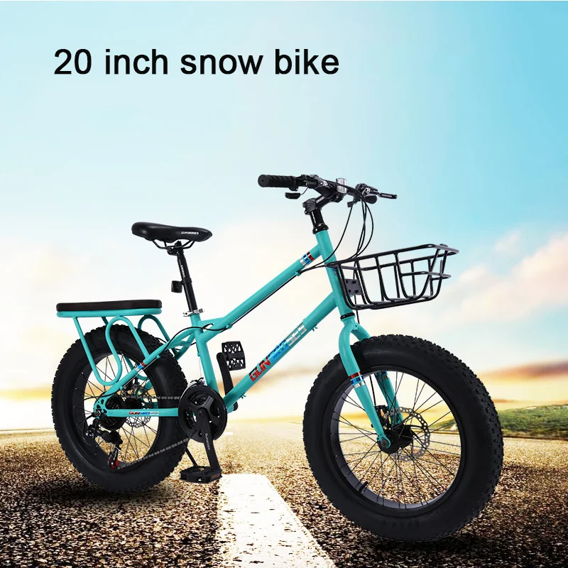 20*4.0 Inch 21 Speed Gears Carbon Steel Frame Suspension Fat Tires Bicycle Snow Fat Mountain Bike