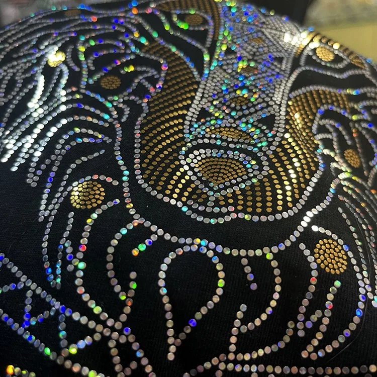 Iron on Motif Bling Appliques Hotfix Spangles Supplier Custom Design Logo Heat Transfers Glitter Hot Fix Sequins