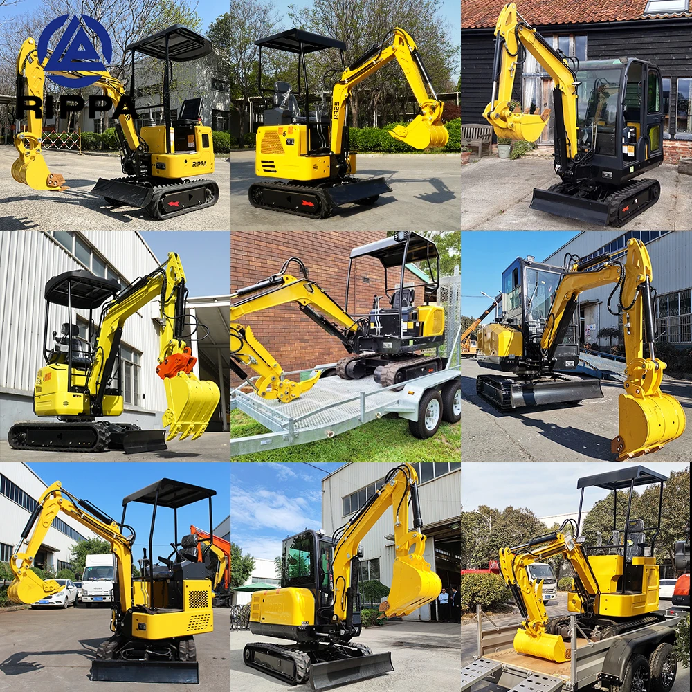 Chinese High Quality Tracked Mini Micro Excavator 1ton 1.7 Ton 1.8 Ton 2 T Mini Digger Excavator