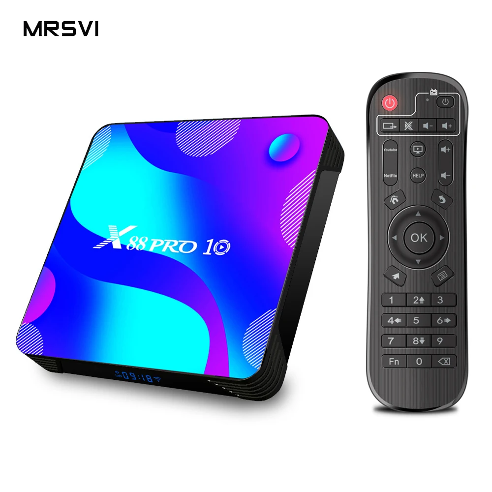ТВ-приставка X88 PRO Rockchip RK3318 Android 10,0 2,4G & 5G двухдиапазонный Wifi BT4.0 2 ГБ 4 ГБ RAM 16 ГБ 32 ГБ 64 Гб ROM smart tv box