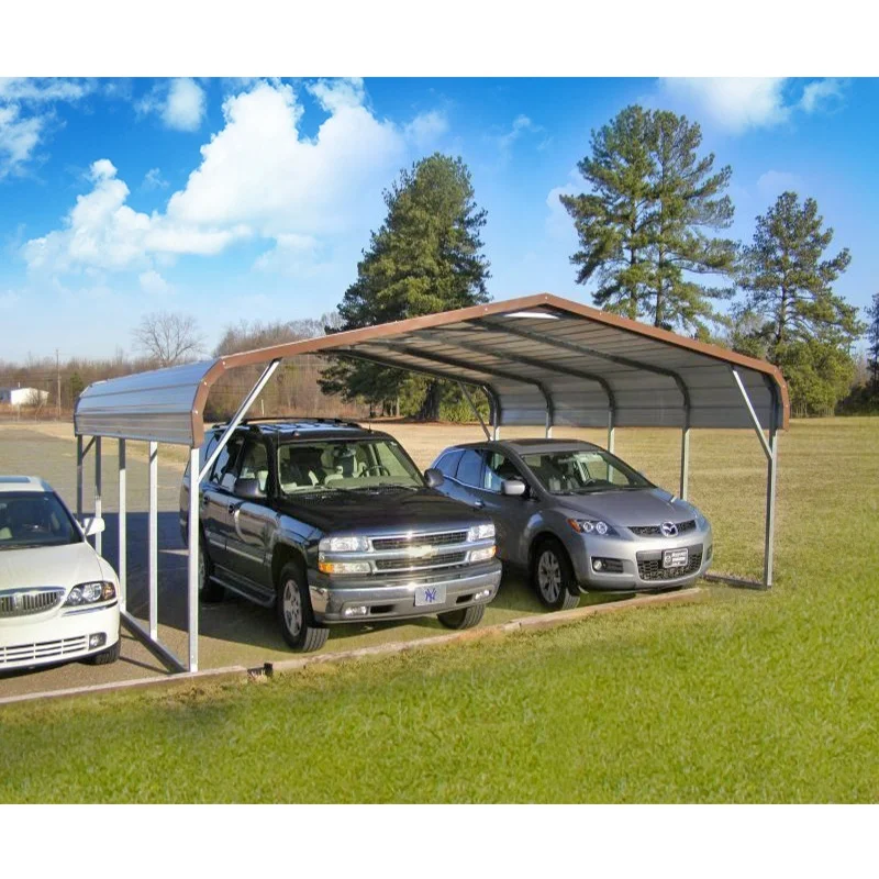 Factory Direct Sales 20x20 Waterproof 2 Cars Metal Carport Impored from China