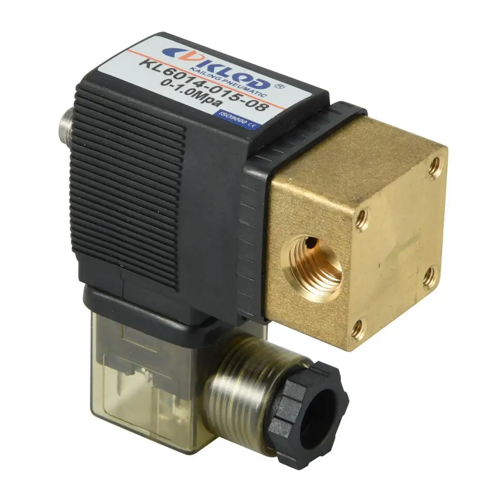 Ningbo Kailing direct acting solenoid valve KL6014 015 08 with a flow aperture of 1.5mm
