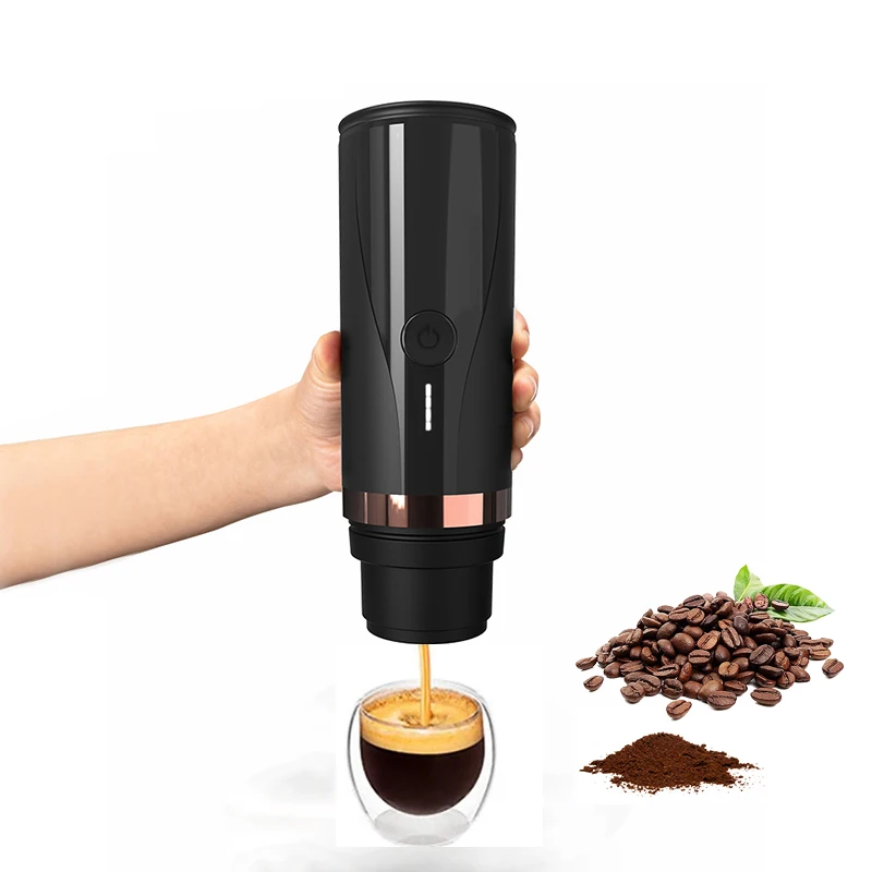 2021 hot sale Portable Black/white Electric Coffee Machine Automatic heating coffee machine for Travel Outdoor