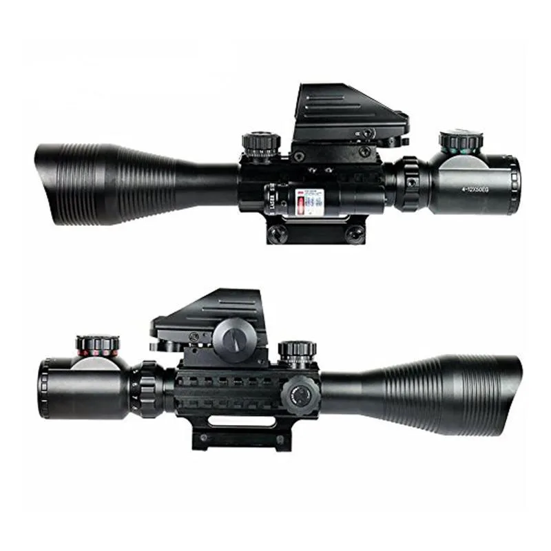 Прицел Комбо 4-16x50EG двойной световой прицел + 4 Reticle красная/зеленая точка с креплением 20 мм