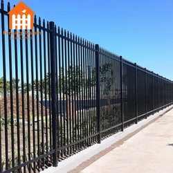 ornamental galvanized wrought iron steel picket fence for garden