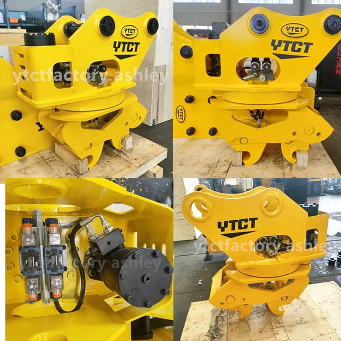 YTCT  360 degree Excavator Rotary Hitch Hydraulic Rotating Tilting Quick Coupler