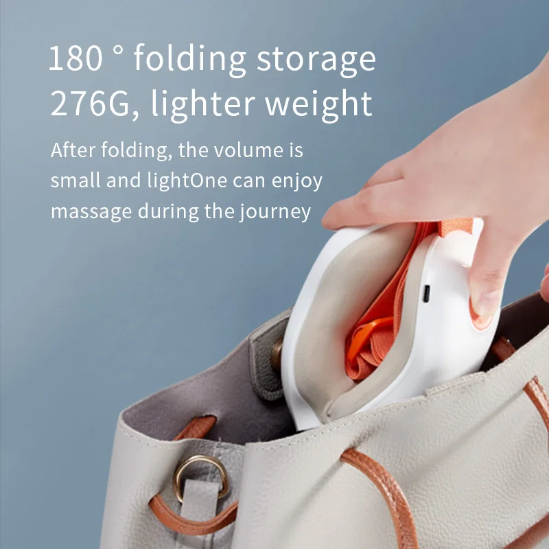 2022 New Foldable Smart Visual Ems Air Pression Heat Vibration Pink 4D Eye Therapy Massager Device With Remote Control