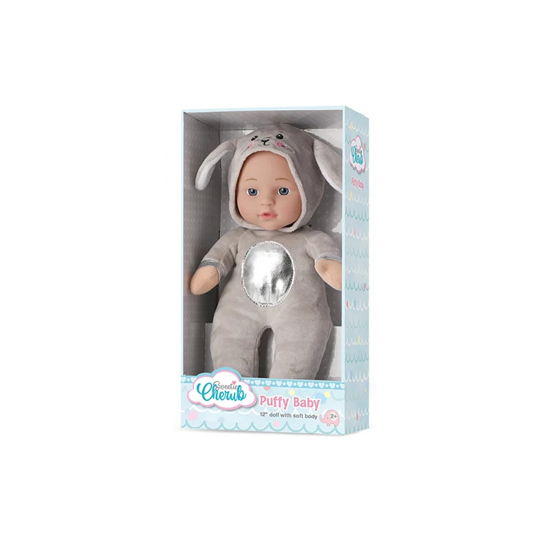 High quality hot selling 12 inch soft vinyl toy baby doll big gift set kids toys
