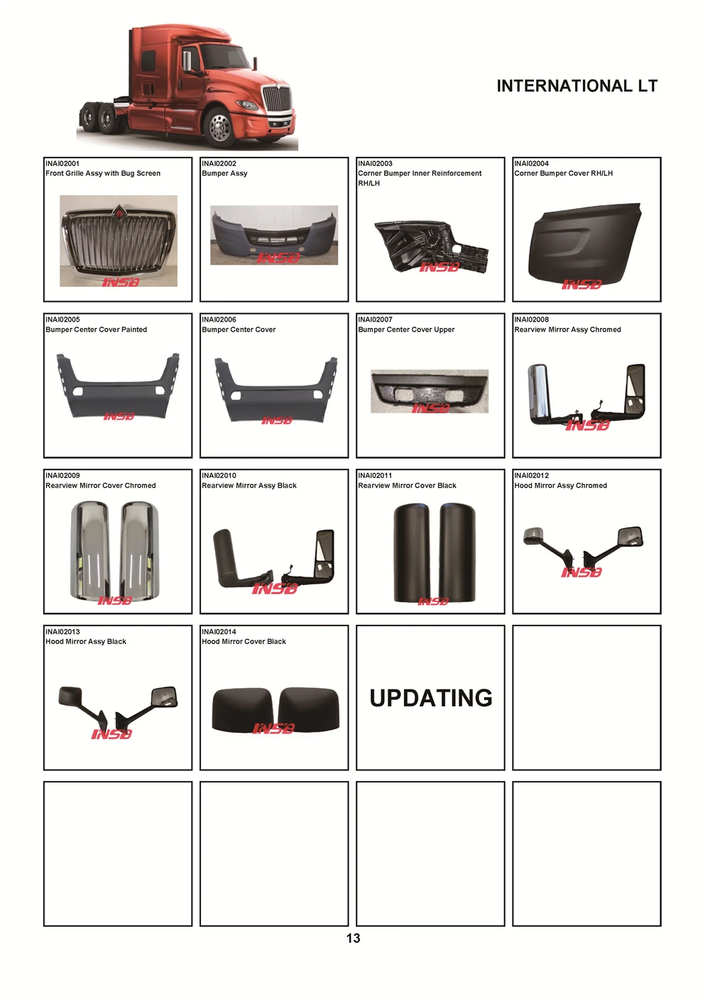 Rearview Mirror Assy Black for INTERNATIONAL DURSTAR Truck Spare Parts INAI01011