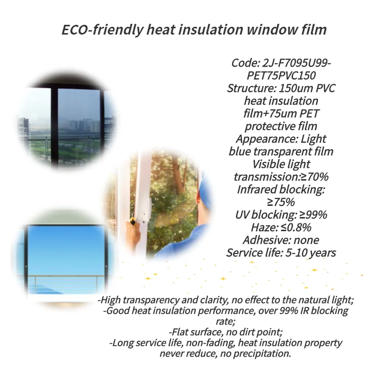 Heat insulation function and self-adhesive PVC film for building