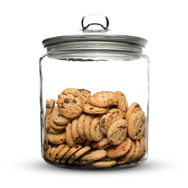 Wholesale home kitchen restaurants wide mouth eco-friendly classic cookies food grade container glass jars with lids