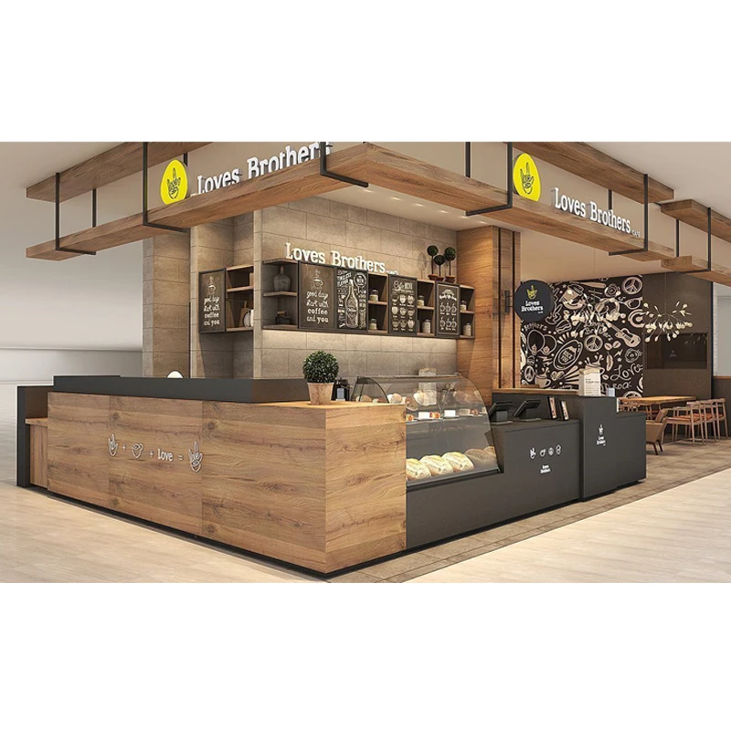 
modern style fast food store counter design / fast food kiosk / restaurant food display counter for mall  (62245503188)
