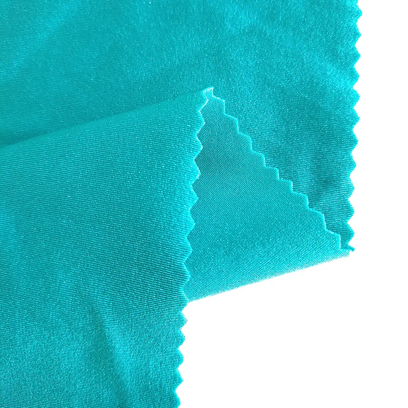 Wholesale 80 Nylon 20 Spandex Shiny 4-Way Stretch Warp Knitted Polyamide Elastane Fabric 200GSM Used For Yoga Clothes