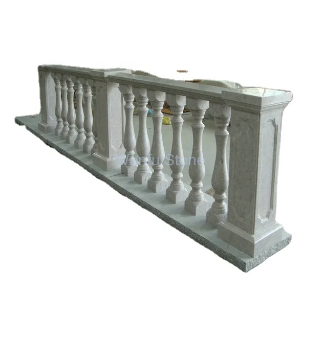 Modern Balcony White Granite House Pillars Designs