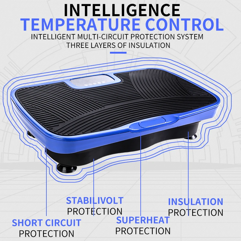 Professional crazy fit vibrating plate massage vibration platform whole body vibration plate remote exercise machine