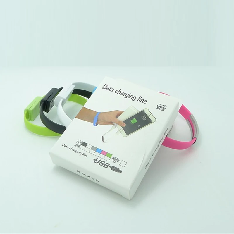 
2020 New Product Bracelet Data Cable Wholesale Fast Charger Micro USB Data Cable Mobile Phone Charging Data Line Bracelet Cable 