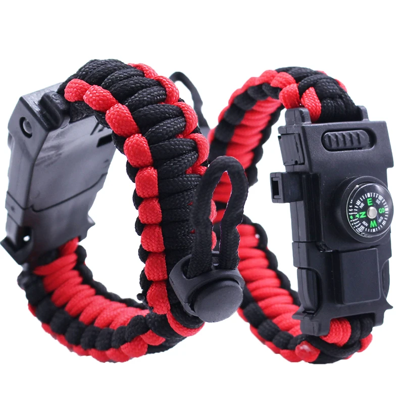 
Manufacturer OEM Adjustable LED Paracord Survival Bracelet Logo 
