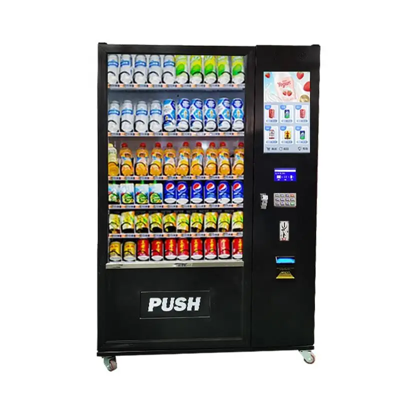 Outdoor snack water vending machines automatic combo vending machine for foods and drinks