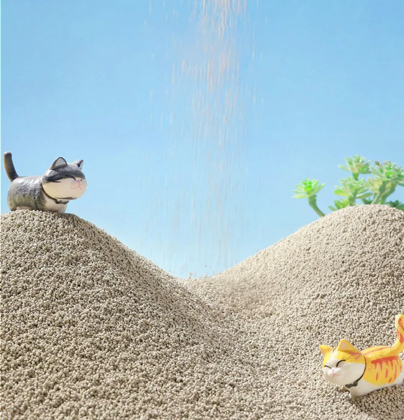 High Quality Natural Materials Water absorption deodorization Bentonite Cat Litter Sand