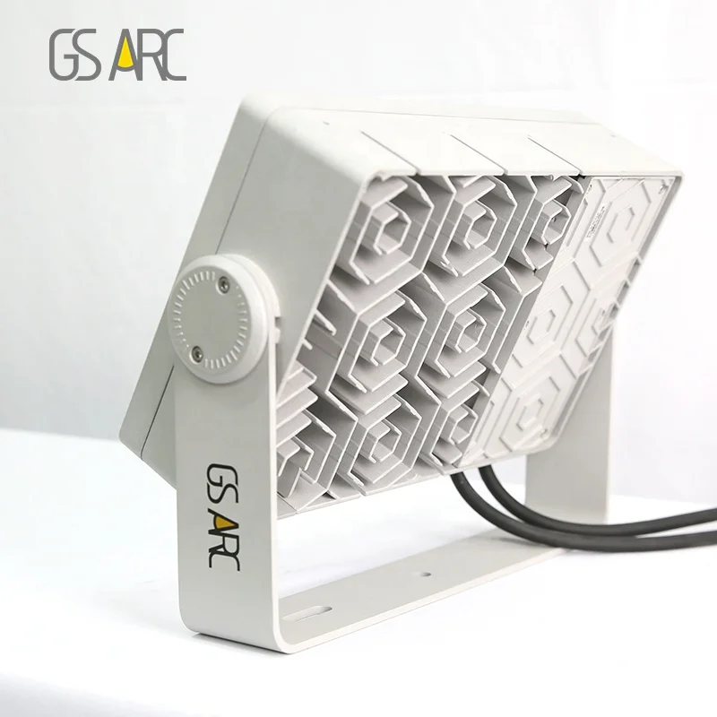 
GSARC LED flood light IP66 IK08 outdoor building light die-cast multi chip rgbw adjustable 2700-6500K wall washer 