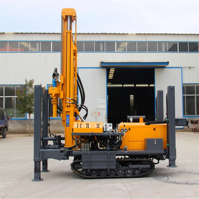 Engineering water well drilling rig  deep  can drill 300 meters of crawler hydraulic drilling machine