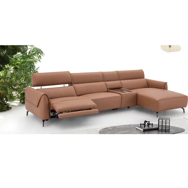 modern living room furniture recliner sofa guangzhou furniture leather living room L shaped imperial sofas