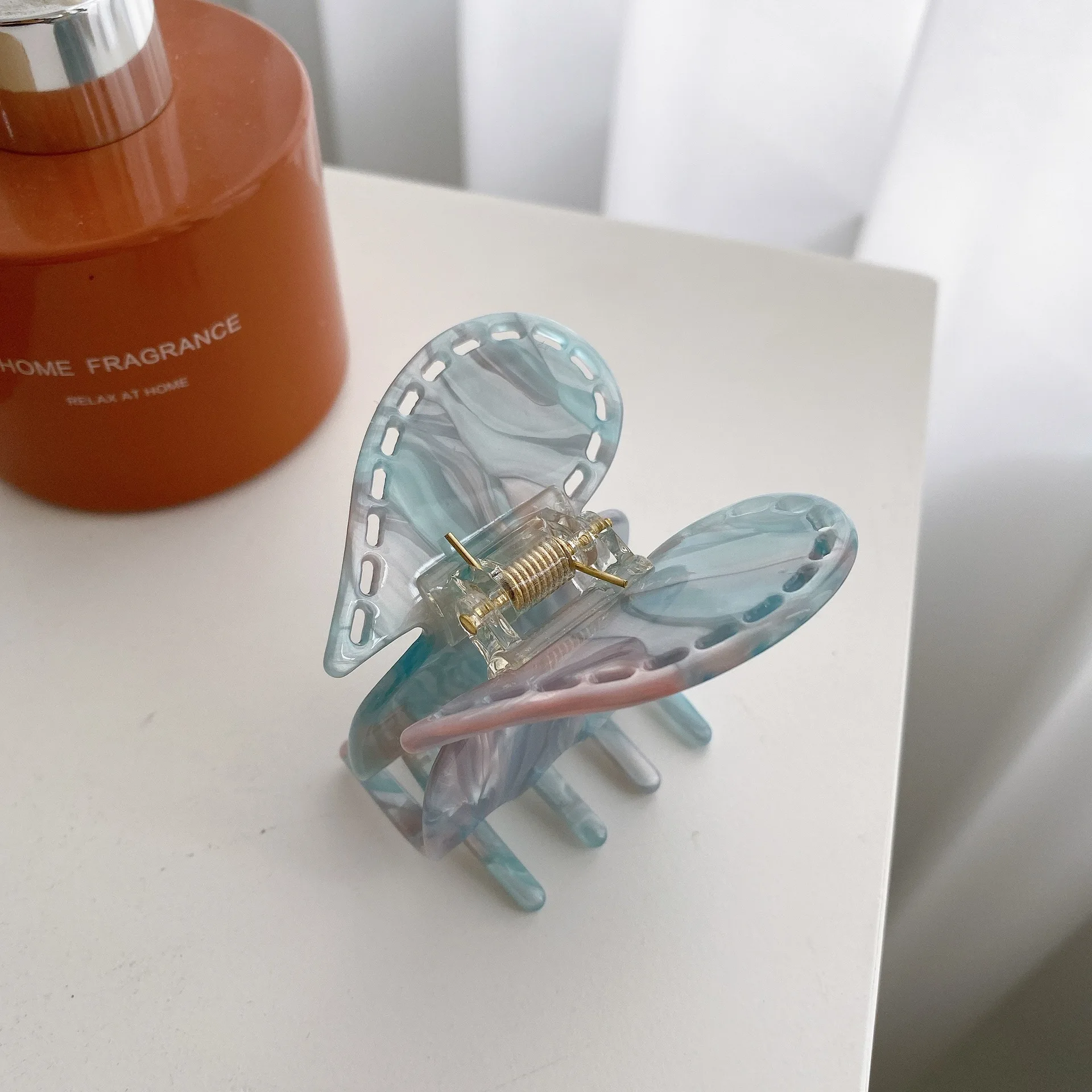 RARA  6cm New Hair Accessories  wholesale Hair Claw Clip Super Fairy Love Butterfly Hollow Acetate Woman Hair Clip and Claw