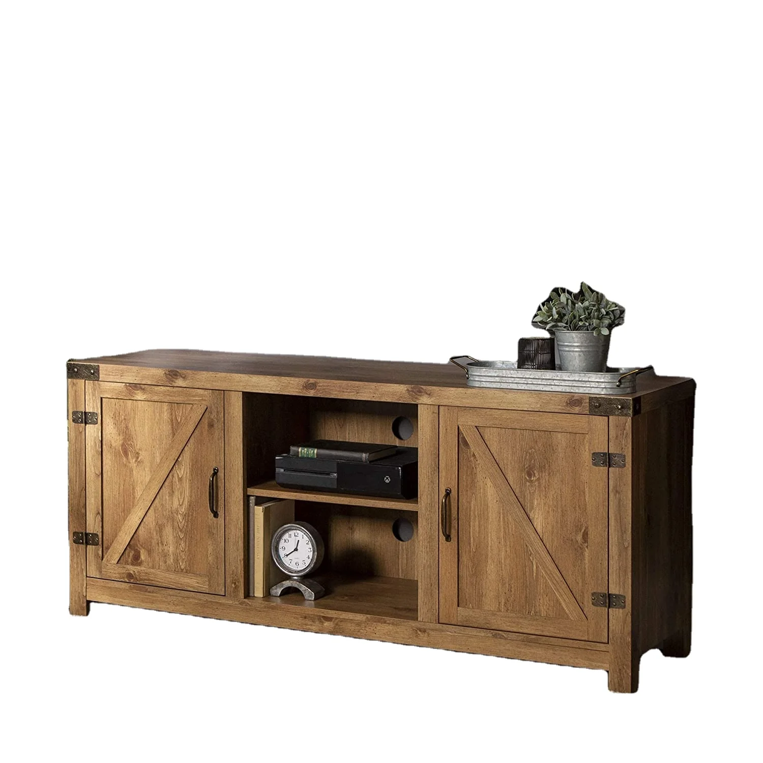 double doors USA mid centry large storage living room furniture TV cabinet TV table wooden tv stand