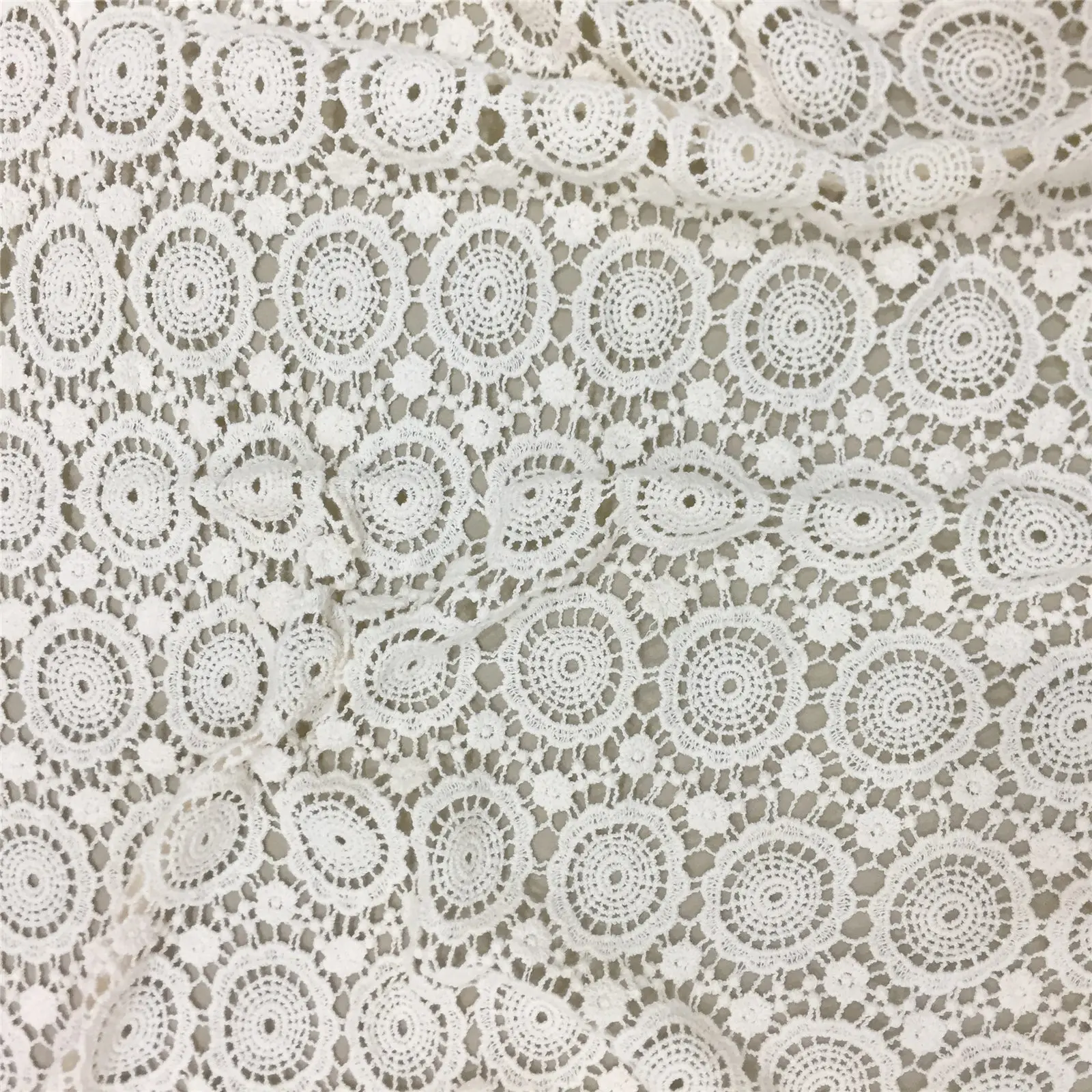 High Quality 100% Embroidery Cotton Lace Fabric Crochet Lace Trimming For Ladies Garment