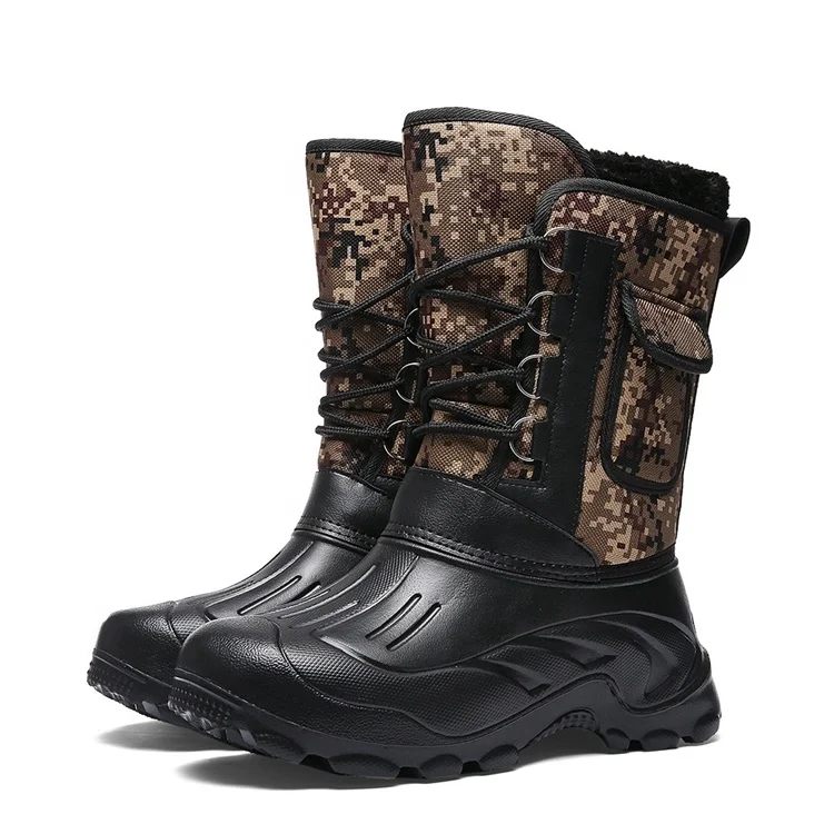 
2020 New Snow boots men winter cotton shoes outdoor shoes warm camouflage boots fishing wear men waterproof boots 