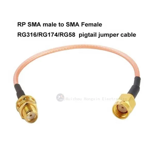 Quality Rf Cable Adaptor Sma Male To Sma Female Right Angle Pigtail Rg142 Cable Sma Male Straight Adapter Female