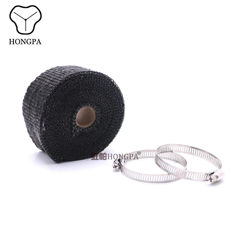 Motorcycle 5M * 50MM Thermal Exhaust tape Exhaust Pipe Wrap Heat Resistant Cloth Belt For Universal Motorbike