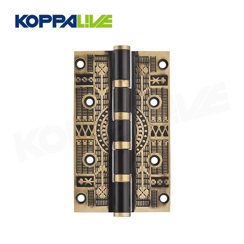 Koppalive fancy square corner automatic closure butt bearing hinge bathroom brass wooden door spring loaded hinges