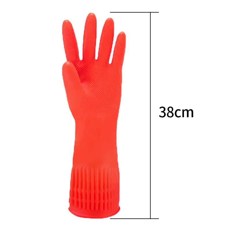 Factory Wholesale Heavy Duty 25mil red latex Glove with Latex and Flock Lining for Industrial Daily Use