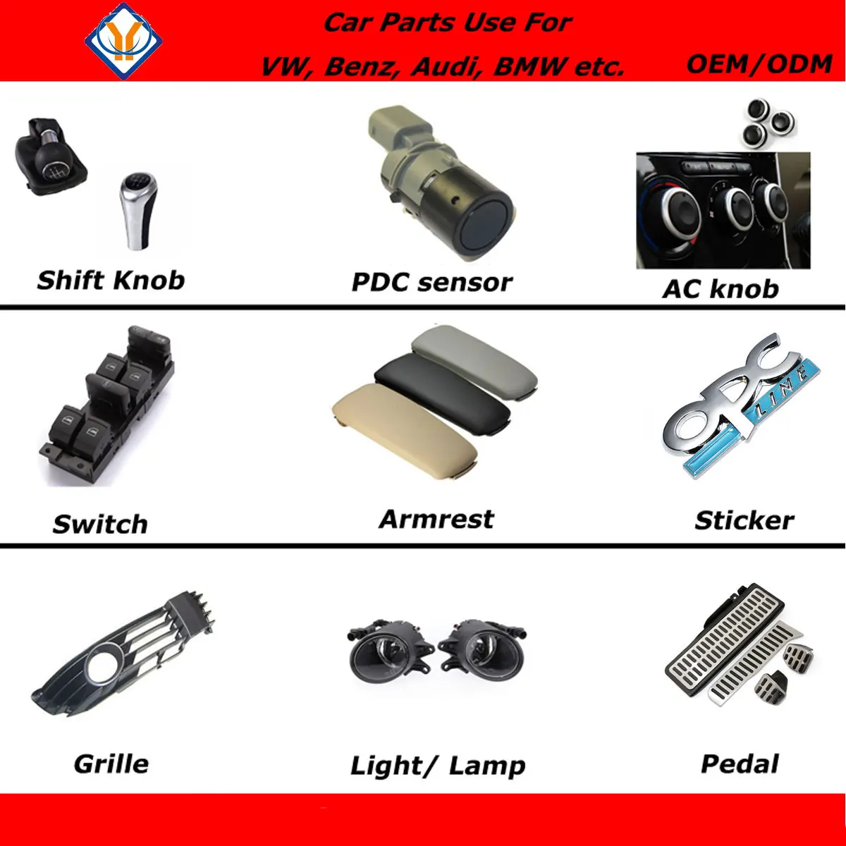 YUCHEN Car Accessories Spare Parts Fog Light Fog Lamp Grille Cover For Audi A4 B6 B7 B8 B9 8KD 807 681 B